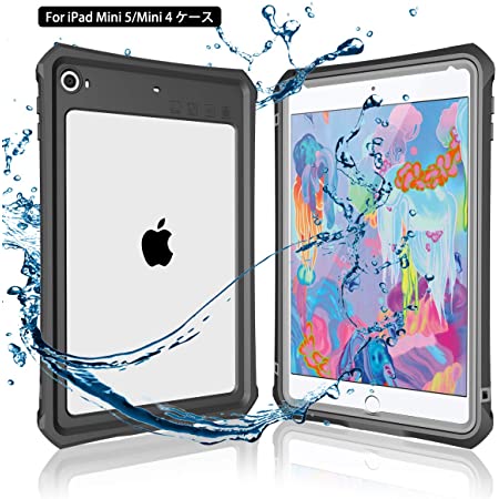 iPad mini4 防水ケース 耐衝撃 全方向保護 防塵 スタンド機能 IP68 ストラップ付 防水ケース 超軽量 落下防止 高耐久ケース 風呂 雨 プール 海