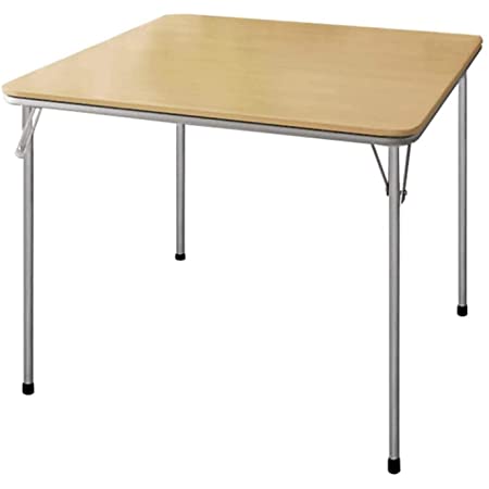 LVZAIXI 正方形の折り畳みテーブル、ダイニングテーブル、折りたたみ脚、黒、茶色、85 * 85 * 71cm (色 : Brown)