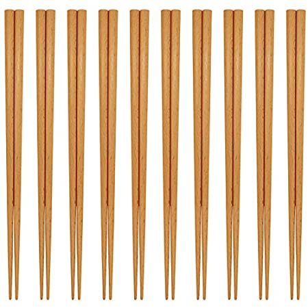 木製 箸 5膳セット 六角箸 筷子 来客用箸 滑り止め 割り箸 キャンプ 22.5cm