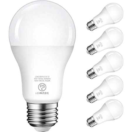 ロハス LED電球 E26口金 100W形相当 昼光色 15W 高輝度 1600lm 一般電球形 全方向タイプ 密閉形器具対応 6個入