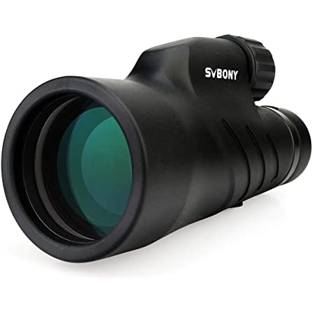 SVBONY SV45 単眼鏡 12x50mm 高倍率 BAK4プリズム IPX7防水 スマホアダプター付き バードウォッチング 野鳥観察 コンサート アーチェリー 運動会