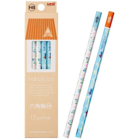 三菱鉛筆 かきかた鉛筆 ハハトコ HT01 HB 家&海 1ダース K5071HB