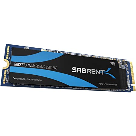 Sabrent 2TB ロケット NVMe PCIe M.2 2280ハイパフォーマンスの内蔵SSDドライブ (SB-ROCKET-2TB)