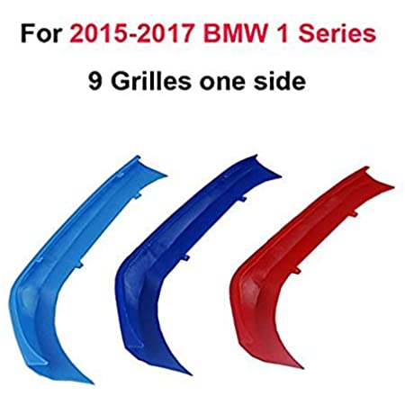 BMW 1シリーズ116i 118i 120i 2015-2017 Mカラーフロントグリルグリルカバーインサートトリムクリップ（9グリル）