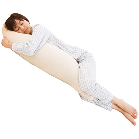 EFFECT 厳選素材で枕専門店が作った 抱き枕 日本製 洗える ふんわり 妊婦 に優しいS型 綿100％ 抱きまくら サイズ 約 ヨコ37ｃｍ×タテ115ｃｍ×厚さ37ｃｍ