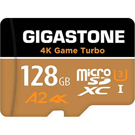 Gigastone microSD 128GB, Nintendo Switch SDカード動作確認済, 100MB/S 高速 まいくろsdカード 128GB, Full HD & 4K UHD動画, UHS-I A1 U3 V30 C10 マイクロsdカード 国内正規品