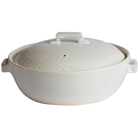 佐治陶器 ホワイト 29cm 萬古焼 スタイル 土鍋 (荒土使用) 9号 27-920