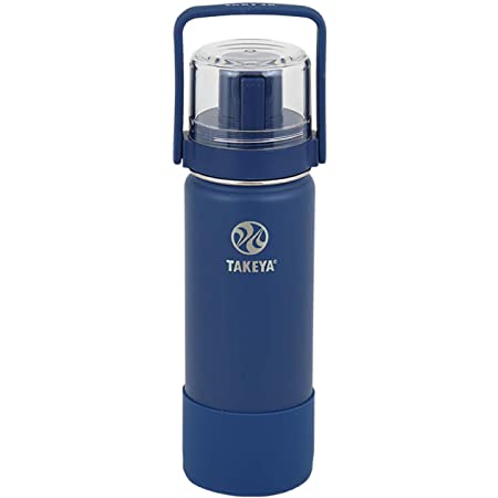 TAKEYA(タケヤ) タケヤフラスク ゴーカップ (0.52L ダークブルー) コップ付き 子供 水筒 ステンレスボトル