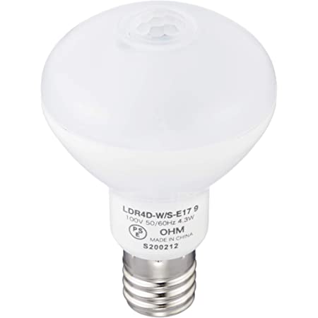 オーム電機 LED電球 レフランプ形 E17 40形相当 人感・明暗センサー付 昼光色 LDR4D-W/S-E17 9 06-3414 OHM