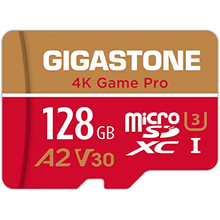 【5年データ回復保証】【Nintendo Switch対応】 Gigastone microSD 128GB, 4K Game Turbo まいくろsdカード 128GB, Switch SDカード 128, 100/50 MB/s, Full HD & 4K UHD撮影, UHS-I A2 U3 V30 Class 10 マイクロsdカード, アダプタ付 メーカー10年保証付 国内正規品