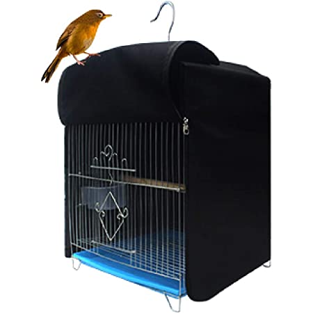 Cecil Homes (セシルホームズ) 鳥かごカバー ケージカバー 黒色 33×31×44cm 遮光 ジッパー付き 安眠 洗濯可 厚手 愛鳥の安心熟睡をサポート 警戒心の強い鳥でも安心