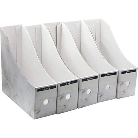 OFFIDIX ファイルボックス A4 書類 収納ボックス ファイルスタンド 折りたたみ ５個セット 木目調