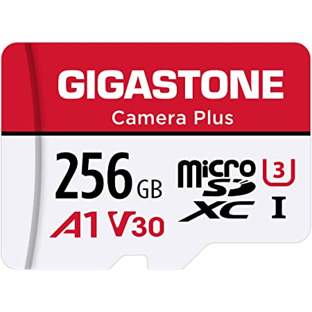 【5年保証 】Gigastone Micro SD Card 256GB マイクロSDカード A1 V30 Ultra HD 4K ビデオ録画 高速4Kゲーム Nintendo Switch 動作確認済 100MB/s マイクロ SDXC UHS-I U3 C10 Class 10 micro sd カード SD変換アダプタ付