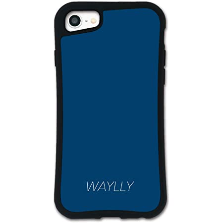 iPhone SE 第2世代 ケース iPhone8 ケース iPhone7ケース どこでもくっつくケース WAYLLY(ウェイリー) iPhone6sケース iPhone6ケース 着せ替え 耐衝撃 米軍MIL規格 [スモールロゴ ネイビー] セット MK