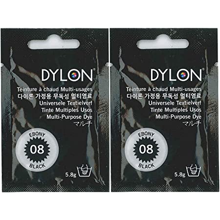 DYLON ダイロン マルチ (衣類・繊維用染料) 5.8g col.08 【２個セット】 エボニーブラック [日本正規品]