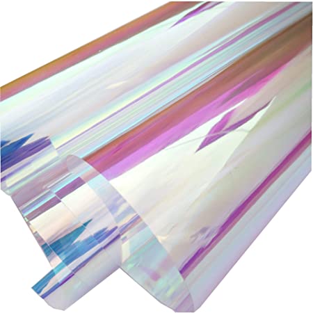 135×30センチメートル虹色カラー0.4ミリメートル厚透明tpuミラーシンフォニーレーザーカラフルネオン服バッグ防水