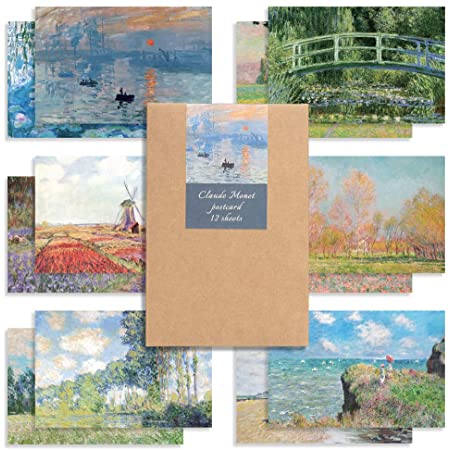 モノライク メッセージカード ミニカード モネ Message card Monet – 40枚封筒20枚セットミニサイズデザイン文具お祝いのカード感謝カード