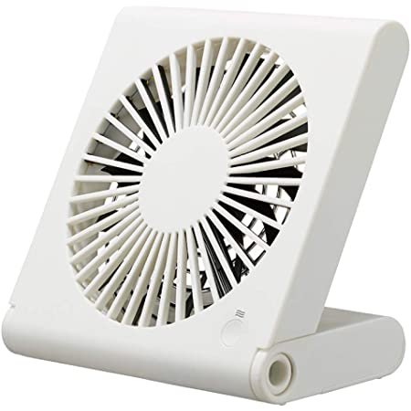 [山善] 扇風機 FUWARI ミニデスクファン PUSHスイッチ 7枚羽根 風量3段階調節 2WAY電源(USB/AC) ホワイト YTS-C50(W) [メーカー保証1年]