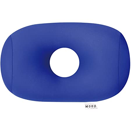 MOGU(モグ) 携帯枕 ロイヤルブルー 約横30×縦20×高さ10cm ポータブル・ホールピロー (日本製) 000777