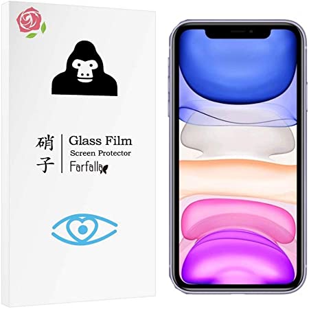 ブルーライトカット iPhone11 / iPhoneXR ガラスフィルム 液晶保護 Farfalla