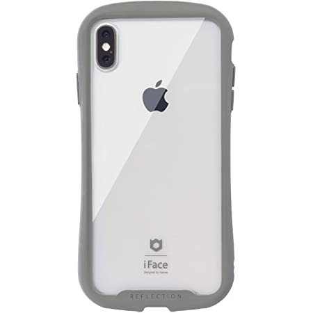 iFace Reflection iPhone XS/X ケース クリア 強化ガラス [グレー]