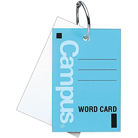 ZERONOWA 単語帳 単語カード 試験 資格 暗記カード メモ帳 (白色4個)