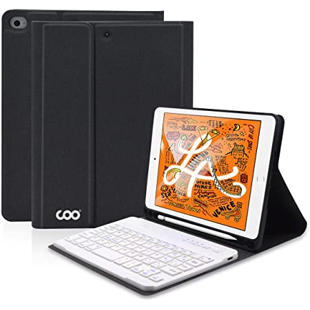 COO iPad Mini 5/4 キーボード ケース 専用対応 7.9インチ iPad Mini 5/4 汎用 スマートカバー Apple Pencil収納 ワイヤレス Bluetooth キーボード 脱着式 手帳型 オートスリープ機能 多角度調整 軽量 薄型 全面保護 日本語説明書付着 (ローズゴールド)