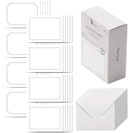 モノライク メッセージカード ミニカード ブランクグレイ Message card Blank gray – 40枚封筒20枚セットミニサイズデザイン文具お祝いのカード感謝カード