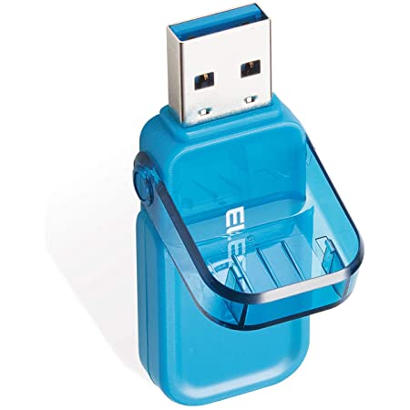 エレコム USBメモリ 16GB USB3.0 3.1 (Gen1) なくさないキャップ ブルー MF-FCU3016GBU