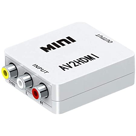AV to HDMI変換コンバーター GANA アナログ デジタル変換コンバーター 720P/1080P対応 音声転送 USB給電ケーブル付き PS3 /PS4 /XBOX/PC/カーナビ/Nintendo switch/TVなど対応
