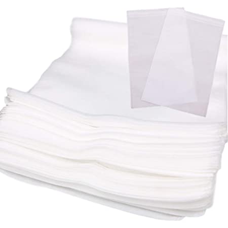 [Yullymerry] 不織布袋 100枚セット クロスパック ラッピング ギフト袋 収納袋 (白, 400×600mm)