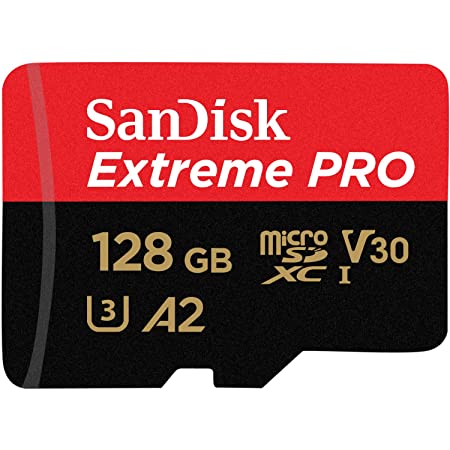 microSDXC 128GB SanDisk Extreme PRO UHS-1 U3 V30 4K Ultra HD アプリ最適化 A2対応 SDアダプター付【JNH国内5年 [並行輸入品]