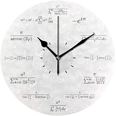 壁掛け時計 アクリル 雑貨 かけ時計 壁掛時計 掛け時計 時計 無音時計 連続秒針 静音 オシャレ 数学の柱