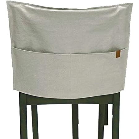 IKENOKOI椅子 背もたれカバー 椅子ポケット 本 雑誌 小物収納 学校 幼稚園 家庭用（40*40cm カーキ）