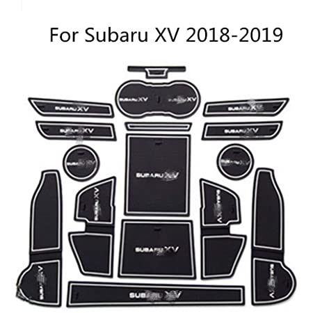 Subaru スバル XV 2015-2017 専用 インテリアラバーマット 車カスタムドレスアップ アクセサリー ドアポケットマット 滑り止め ノンスリップ マット 内装 収納スペース保護【白】