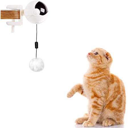 pidan 猫おもちゃ 電動 猫ボール 猫じゃらし 猫用おもちゃボール 電動式だるま 回転 猫ちゃんのいい遊び相手 単四電池 (ピンク)