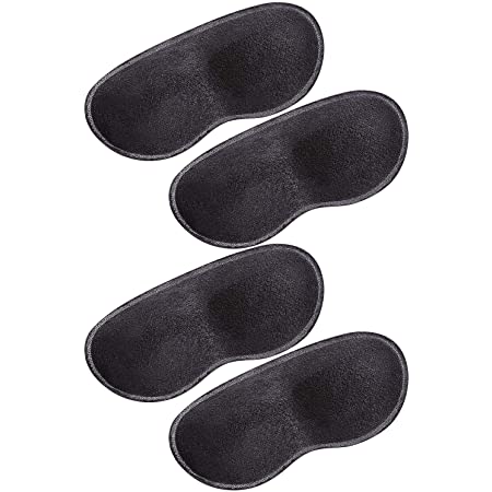 [AOUOA] パカパカ防止 靴ずれ防止 かかとパッド 靴かかと保護パッド かかと半コードパッド (黒色) (2足4枚入り)