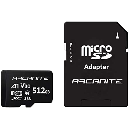 【Amazon.co.jp 限定】アルカナイト(ARCANITE) 512GB microSDXCカード UHS-I U3, A1, V30, 4K, C10, SDアダプター付 – AKV30A1512