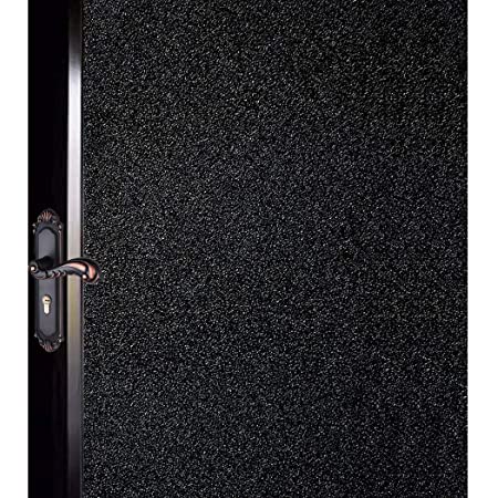 [Amazon限定ブランド] 窓用フィルム めかくしシート 黒 完全遮光 目隠しシート プライバシー保護 紫外線カット 水で貼る 貼り直し可能 AIDON (90*200cm)