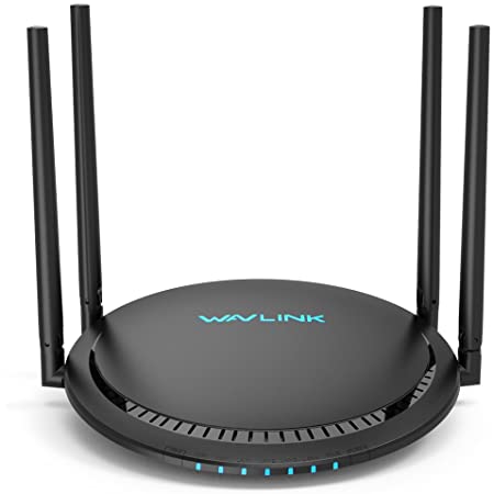 WAVLINK WiFi 無線LAN ルーター 11ac対応 AC1200 867+300Mbps ギガビット デュアルバンド パスワード不要·タッチで接続超簡単 … …
