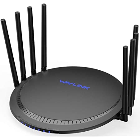 WAVLINK Wi-Fi 無線LAN ルーター トライバンド 11ac AC3000 1733+867+400Mbps 8本強力なアンテナ搭載 MU-MIMO ビームフォーミング 全ポートギガビット パスワード不要·タッチで接続超簡単