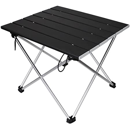 iClimb アウトドアテーブル ミニローテーブル キャンプ テーブル 折畳テーブルアルミ製 耐荷重30kg 超軽量 コンパクトソロキャンプ BBQ 登山 ツーリング 収納袋付き