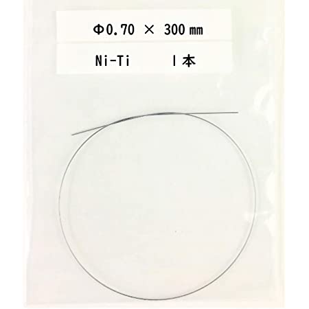 形状記憶合金（直線） Ni-Ti 超弾性ワイヤー 直径 0.45mm x 300mm x 3本