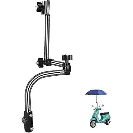 傘立て 傘スタンド ブラケット 傘マウント 調節可能 耐久性 軽量 滑りにくい 自転車用傘ホルダー 車椅子 バイク ベビーカー サイクリング交換用アクセサリー (01)