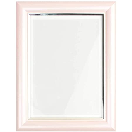 遺影 ピンク もも色 額縁 肖像額 葬儀用キャビネ判写真 透明ガラス ネクタイスタンド立て ２L版写真