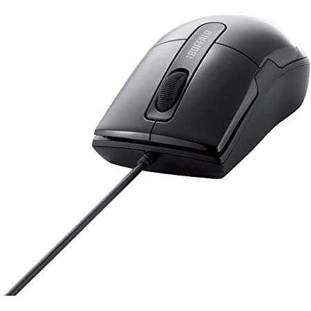 超小型マウス 格納式 伸縮マウス ケーブル収納型 USB有線マウス 光学式 巻き取り式 小型 ミニ Sサイズ リール付き PCノートパソコン/コンピュータ対応 (ブラック)