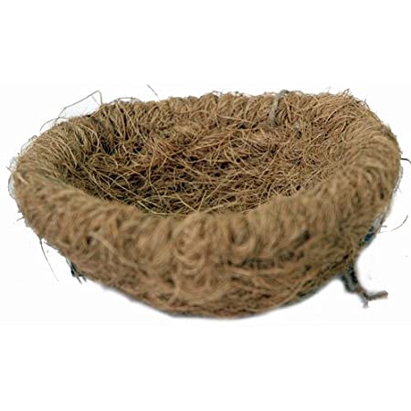 PINKING 皿巣 鳥の巣 バードルーム 遊び場 寝床 庭園の装飾 天然素材 麻ロープ カナリア 直径11cm
