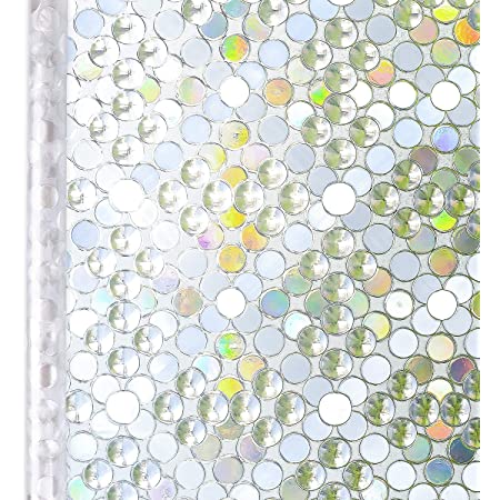 CottonColors 3D窓用フィルム 目隠しシート 何度でも貼り直せる 窓ガラスフィルム 紫外線カット のりなし プライバシーガラスフィルム DIY ステンドグラス050