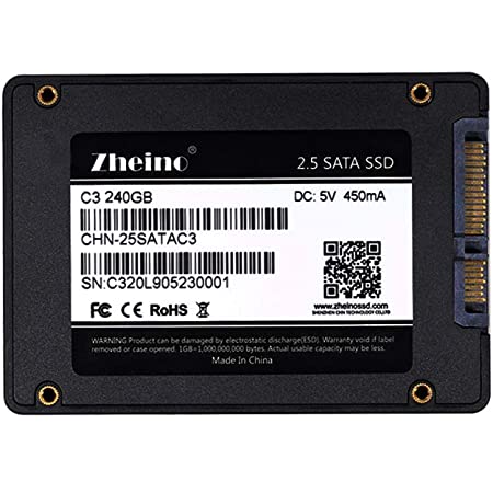Zheino SATA SSD 240GB 内蔵SSD C3 2.5インチ 7mm厚 3D Nand 採用 SATA3 6Gb/s