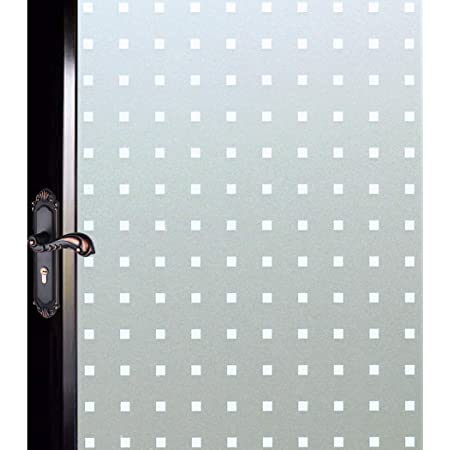 DUOFIRE 窓 めかくしシート台風対策 飛散防止 窓ガラス 目隠しシート 窓用フィルム 窓ガラスフィルム ステンドグラス シール はがせる 断熱 遮光 結露防止 紫外線UVカット 浴室 風呂 玄関目隠し 水で貼る 貼り直し可能 おしゃれな白花柄 (0.6M X 2M) DP014W